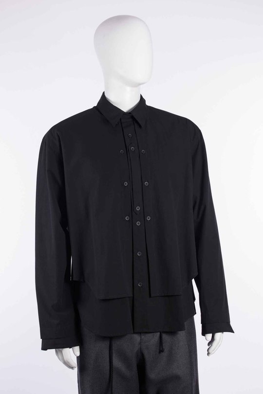 Hemd CGAW26WOSHI81 Layered Shirt black, CRAIG GREEN