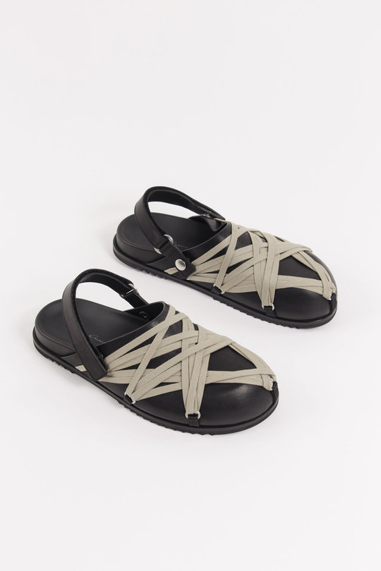 Schuh Megalaced Mule Granola RU01E5813 LOOW1 black, Rick Owens