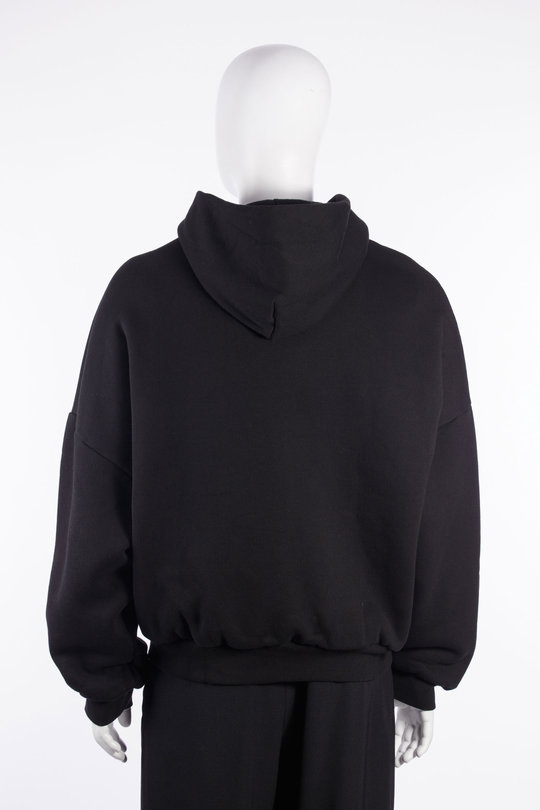 Jacke W Crest Polar Zip Hoodie black, Willy Chavarria