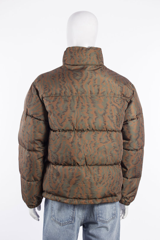 Jacke Slogan Moire Puffer Jacket Khaki camou, Drôle de Monsieur