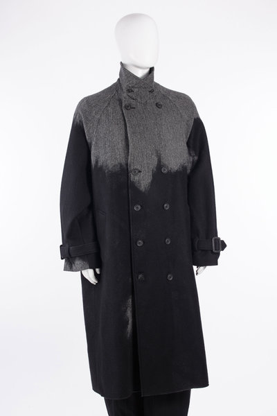 Mantel HW-C09-143-1 black/grey, Yohji Yamamoto