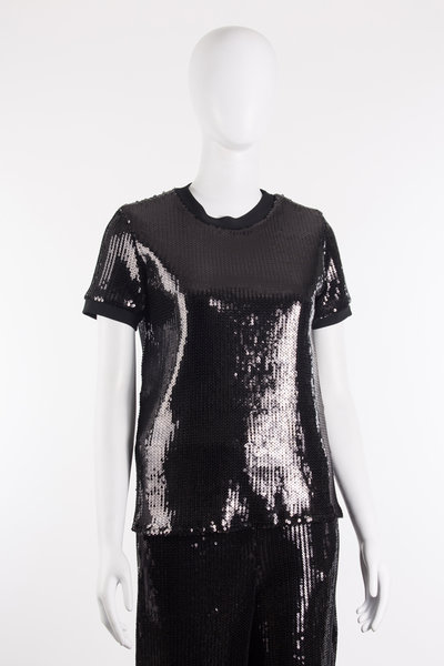 T-Shirt Sequin T-Shirt 15G1031304 black, Uli Schneider