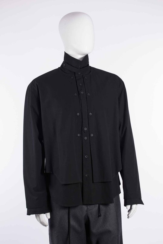 Hemd CGAW26WOSHI81 Layered Shirt black, CRAIG GREEN