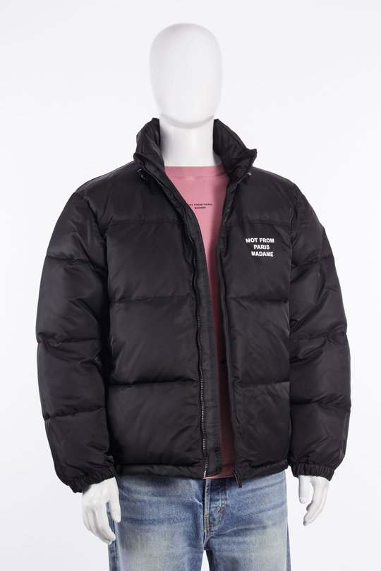 Jacke Slogan Puffer Jacket black, Drôle de Monsieur