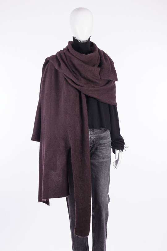 Schal 226 1417709 purpel, RUNDHOLZ