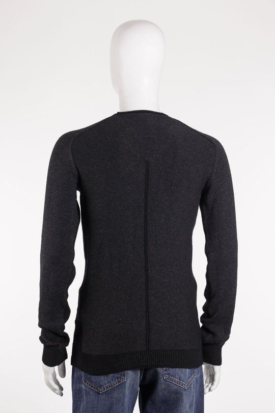 Pullover W25-5-1 Crew Neck Sweater black, Layer-0