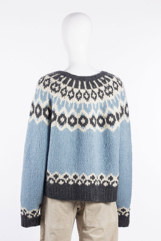 Pullover Isaline Fair Isle Sweater Iceberg Blue Fair Isle 81706Y342, Nili Lotan