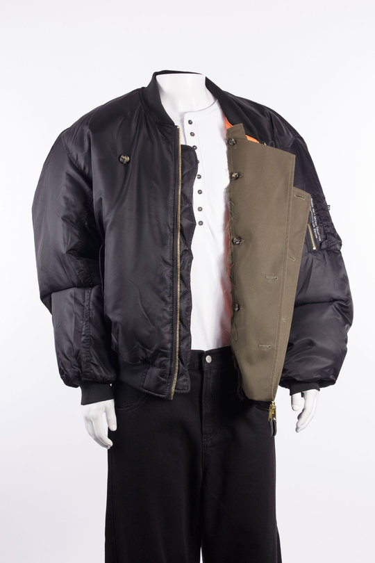 Jacke Customized Bomber Jacket + Lapel Insert black, Marina Yee