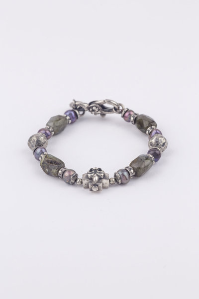 Armband 288601087B cross lily labradorit, ELFCRAFT