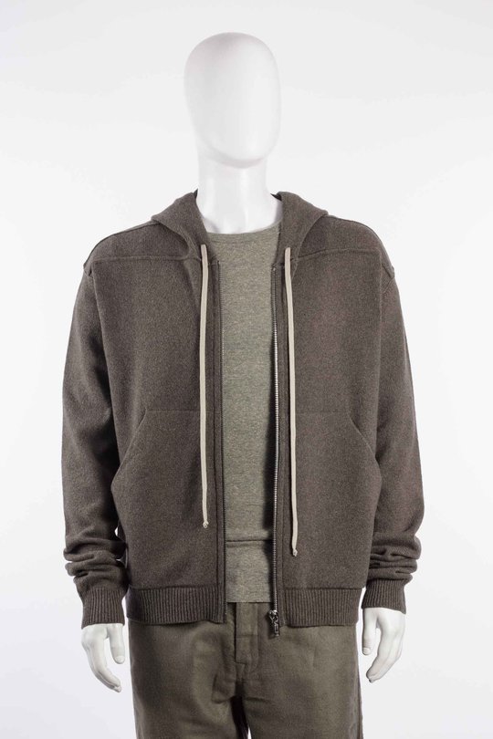 Jacke RU02F4614 WSBR ZIPPED HOODIE dust, Rick Owens