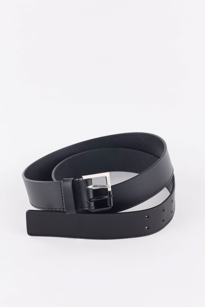 Gürtel Schwarz Silber Schnalle, MAISON MARGIELA