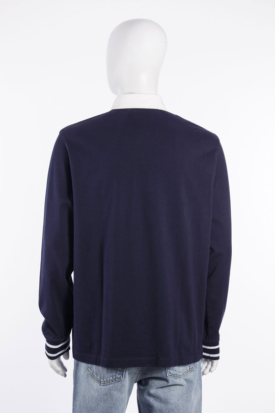 Polo Slogon Longsleeve navy, Drôle de Monsieur