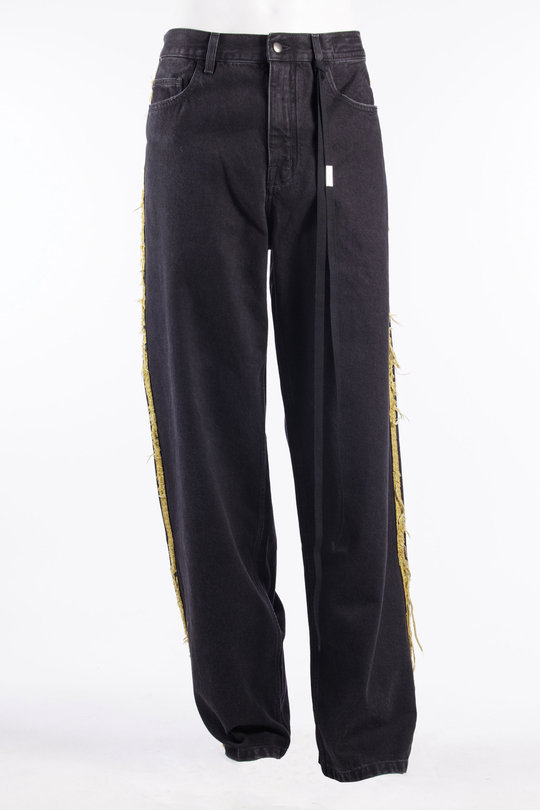Jeans Hanno 5-Pockets Straight Leg Loose Trousers black, Ann Demeulemeester