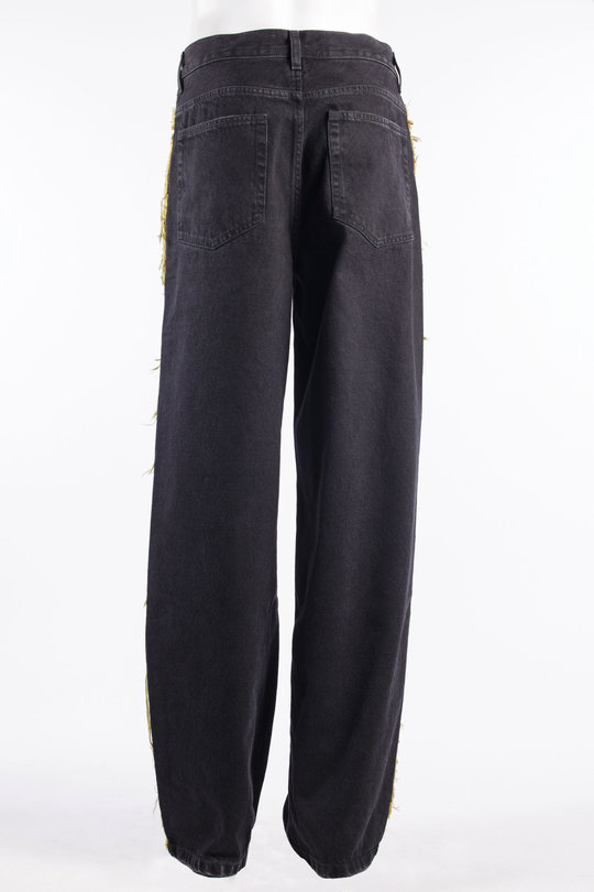 Jeans Hanno 5-Pockets Straight Leg Loose Trousers black, Ann Demeulemeester