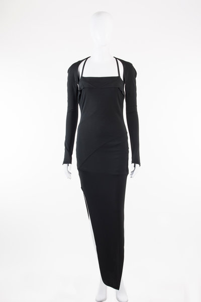 Kleid LS cout out dress black, Helmut Lang