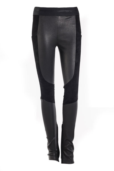 Leder Hose 006HW202 CL Racer Legging black, Helmut Lang