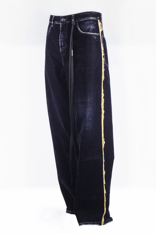 Hanno 5-Pockets Straight Leg Loose Trousers dark blue, Ann Demeulemeester